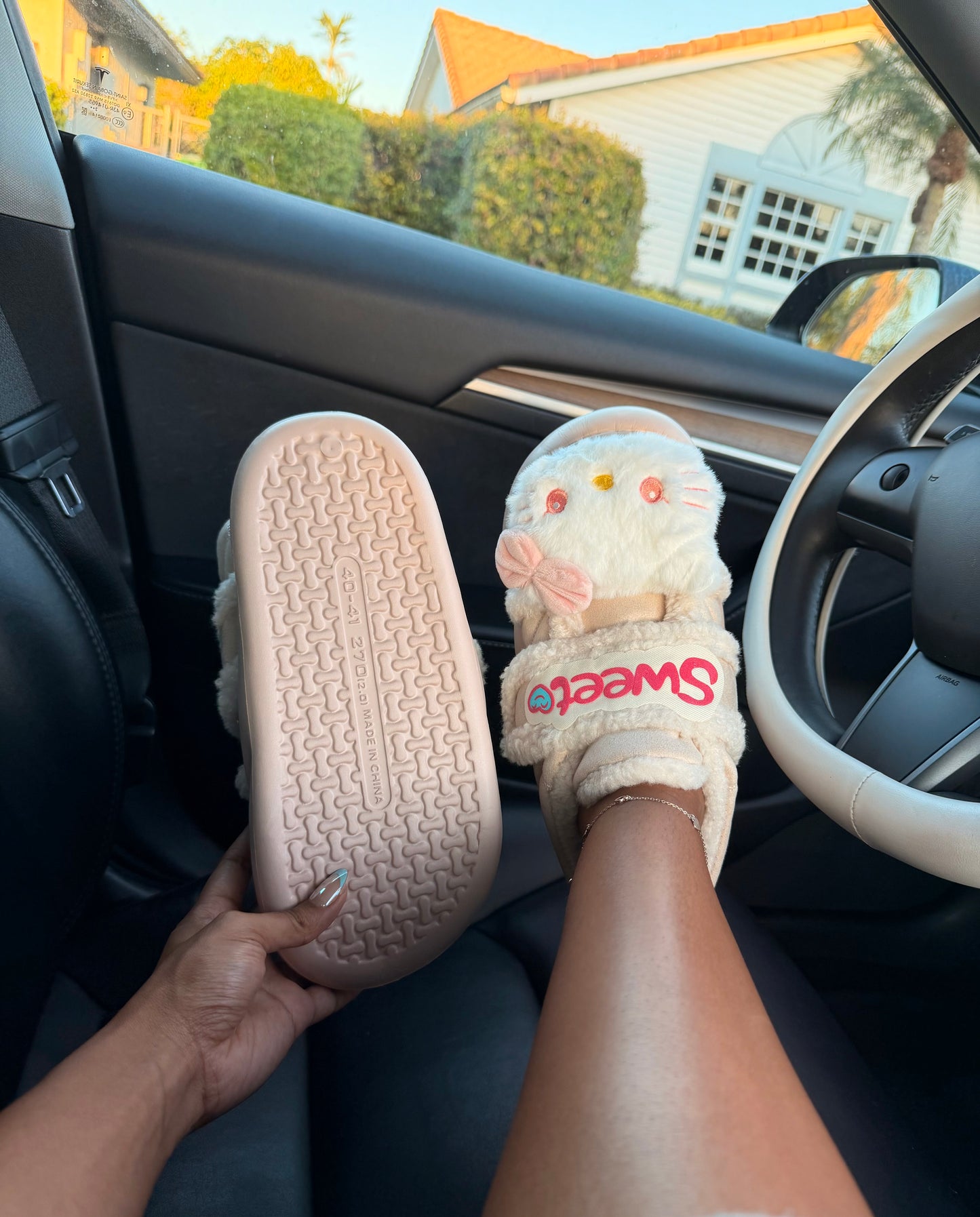 Sweet Kitty Plush Slides