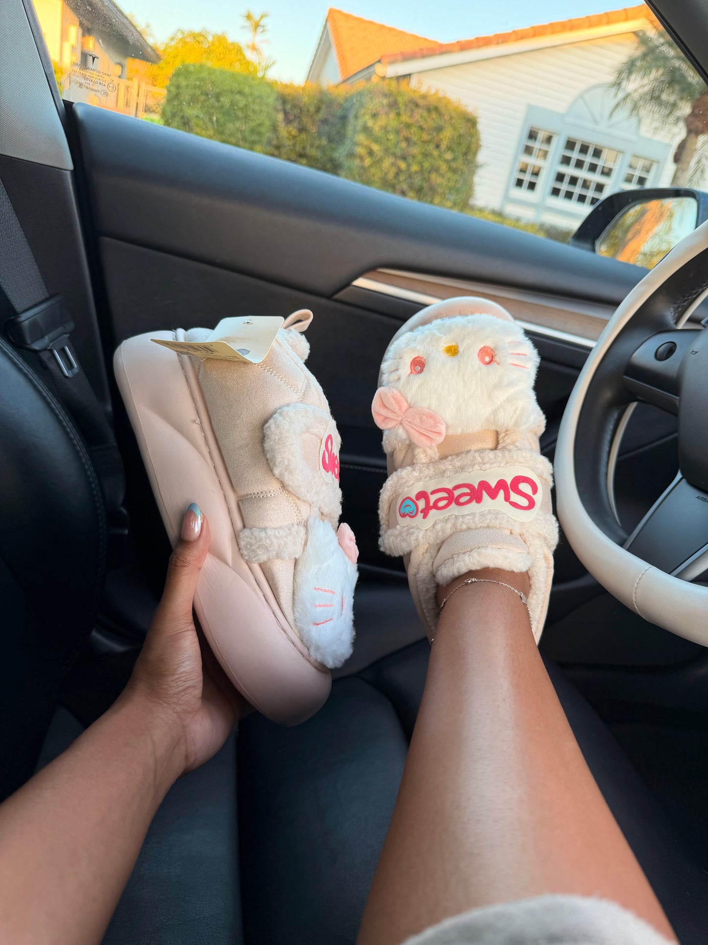 Sweet Kitty Plush Slides