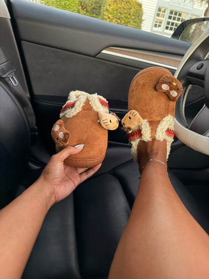 Cozy Kitty Rustic Slippers