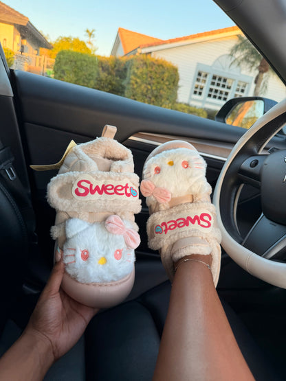 Sweet Kitty Plush Slides
